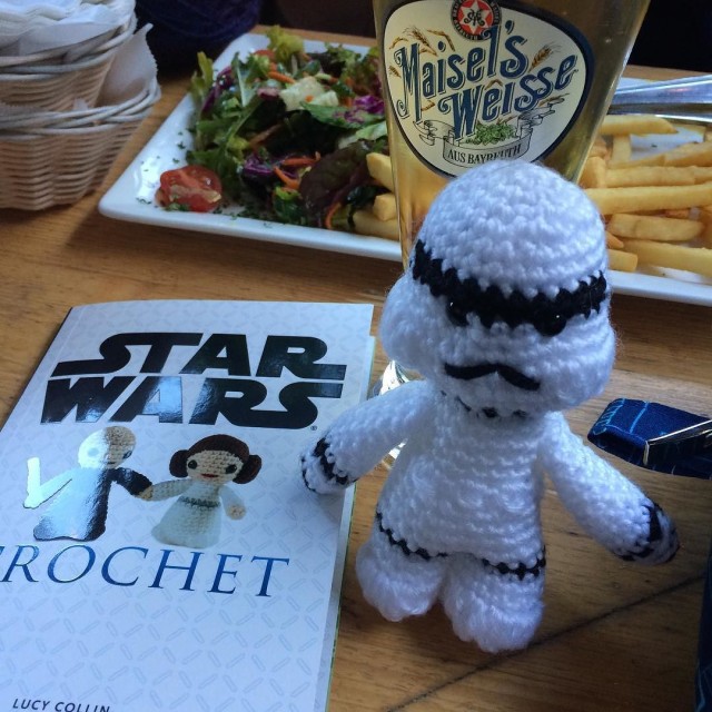 Storm trooper at his knit nite debut.